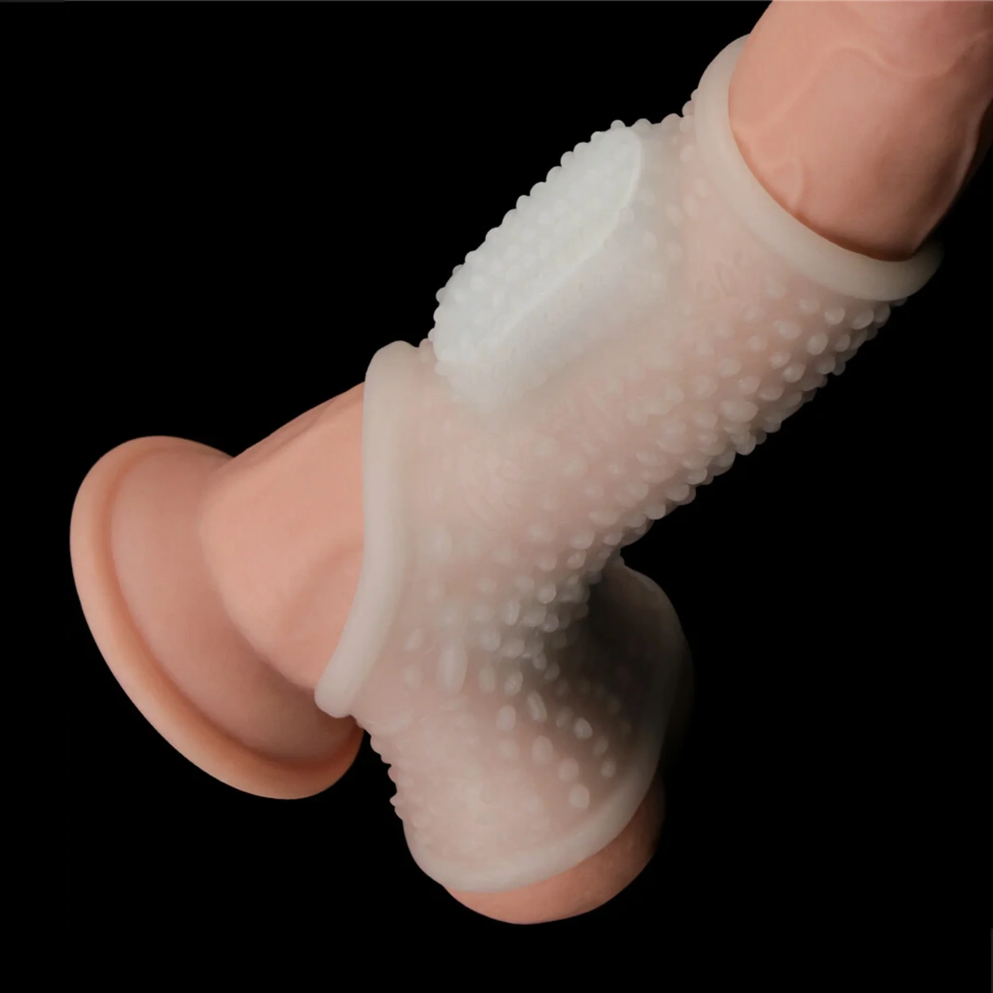 Bumpy Vibrating Knights Ring Scrotum Sleeve - Image 2