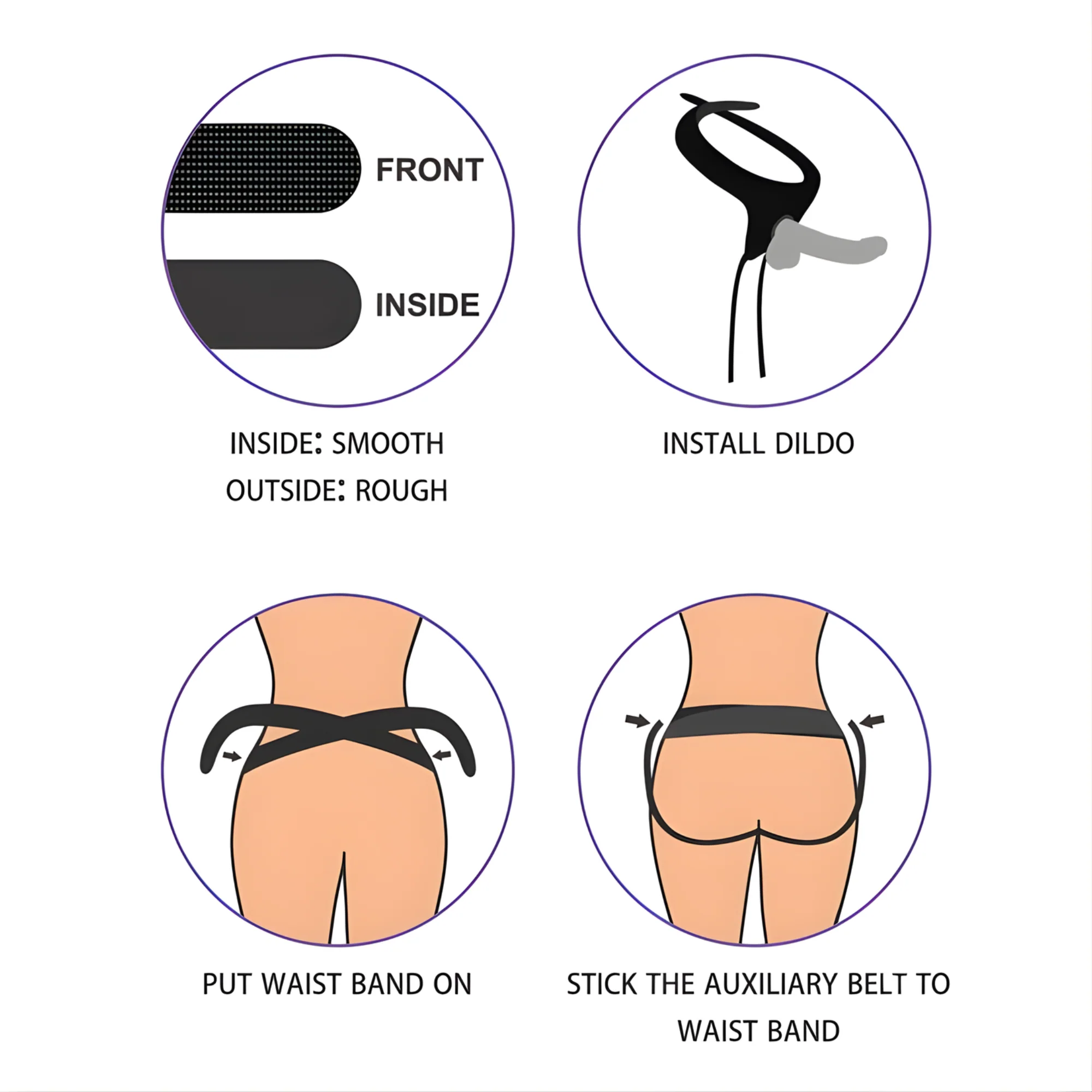 7.5 Inch Black Easy Strap-on Set - Image 12