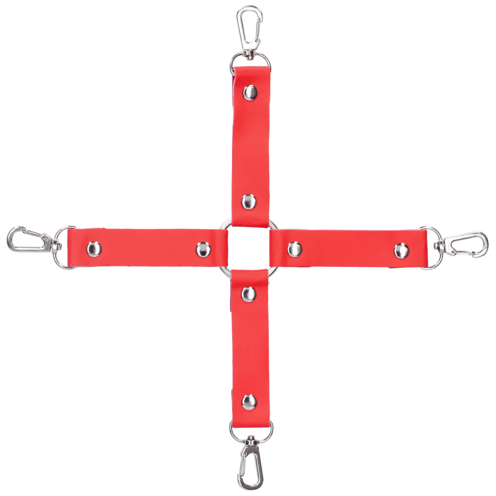 Hog Tie Restraint With Faux Fur Cuffs