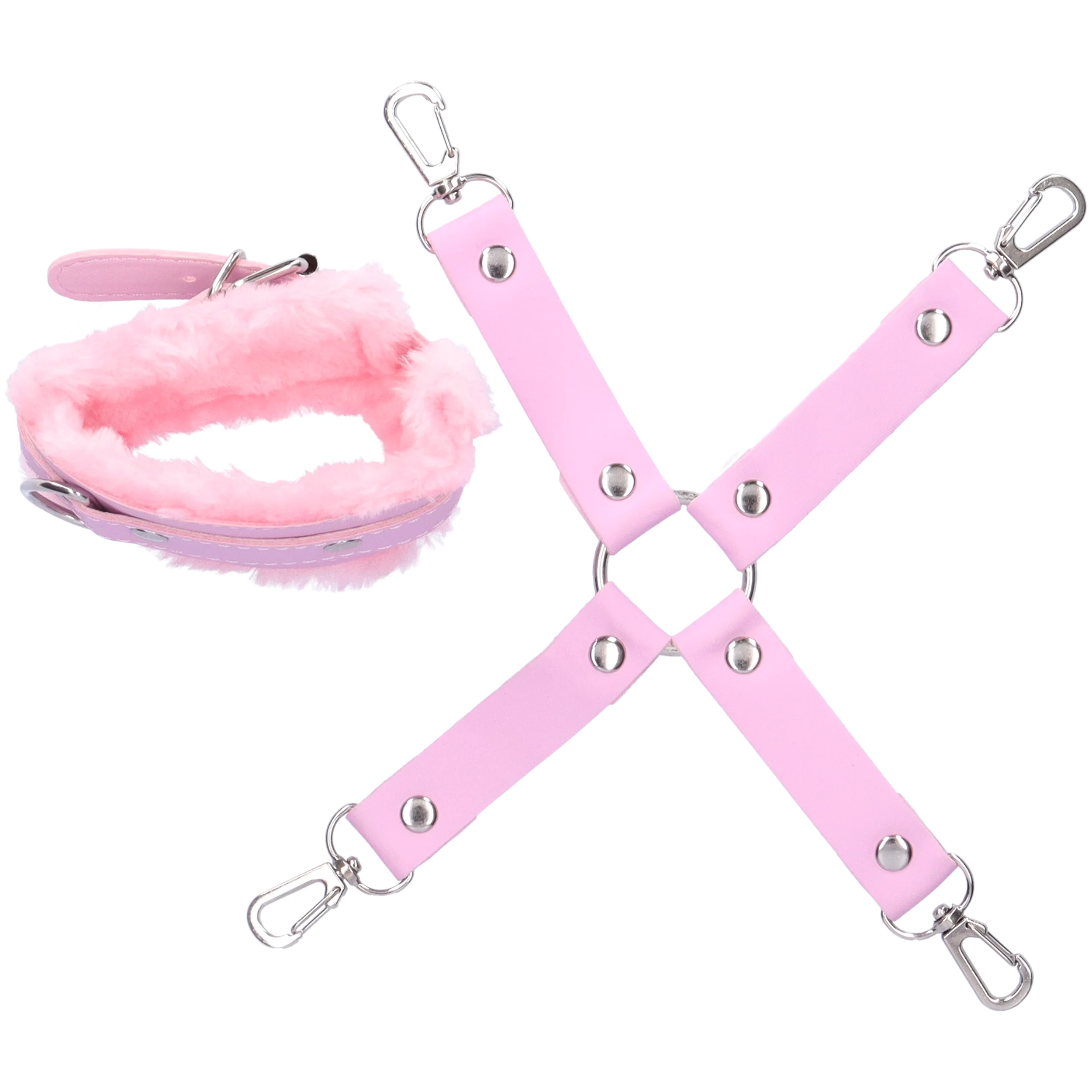 Hog Tie Restraint With Faux Fur Cuffs - Image 4