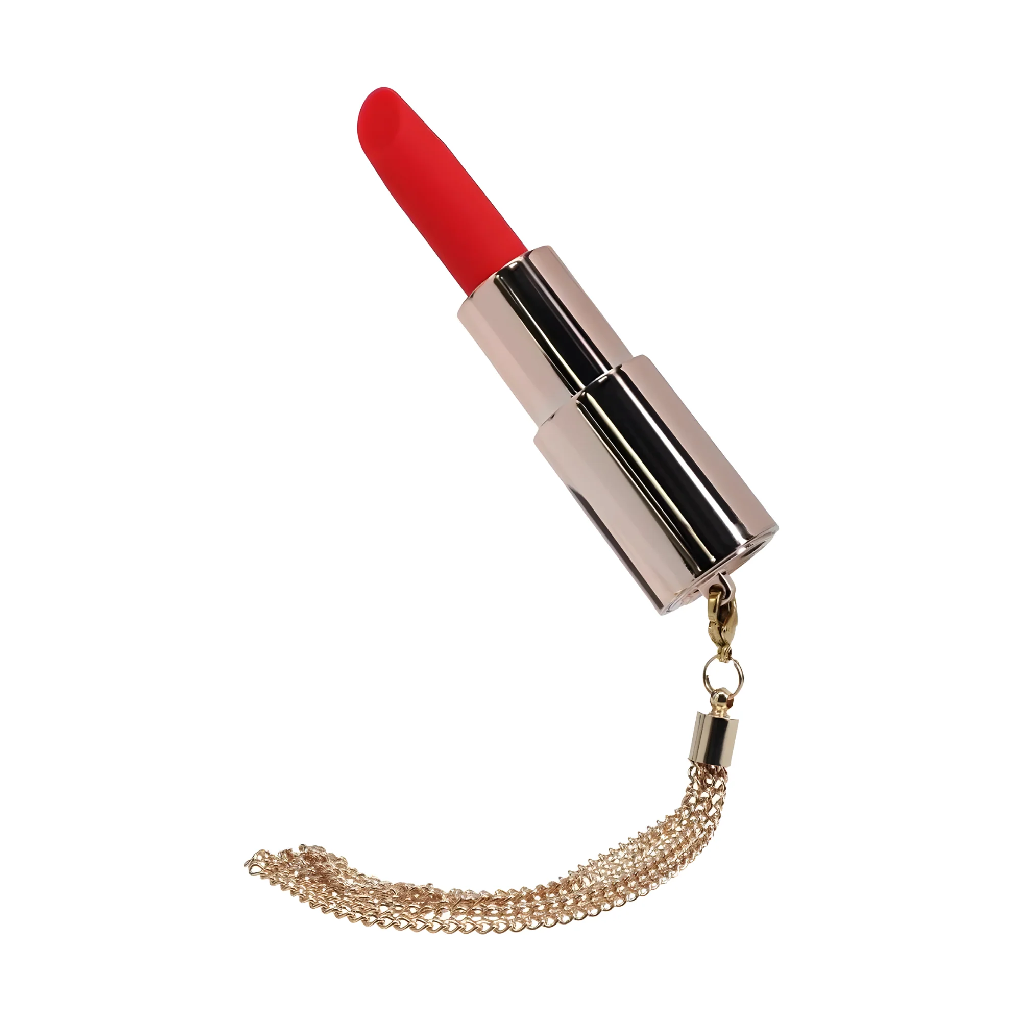 Loveline Rechargeable Lipstick Vibrator with Interchangeable Tips - Candy - Image 3