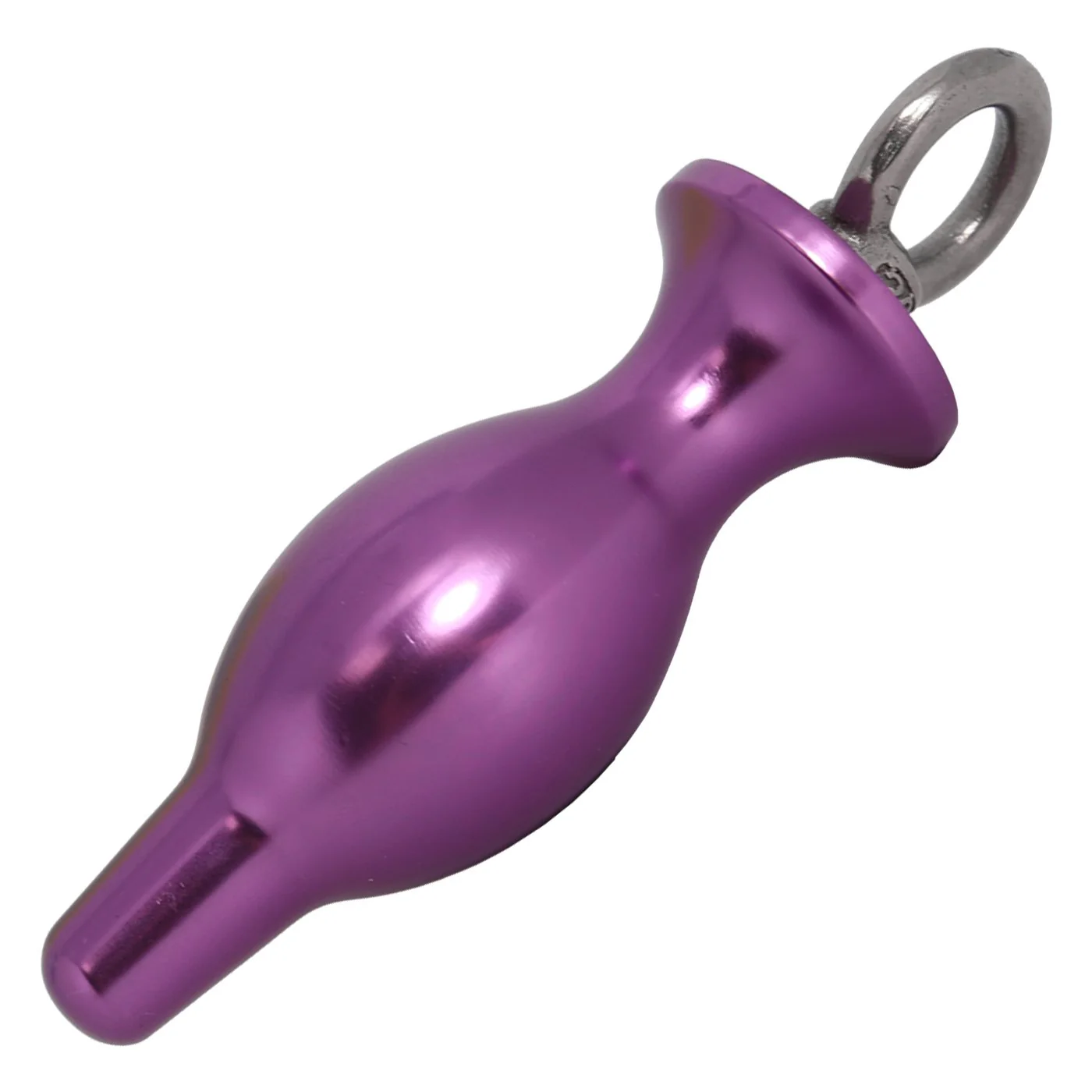 Weighted Metal Bulbed Anal Plug With Pull Ring - You'll feel the quality - Image 2