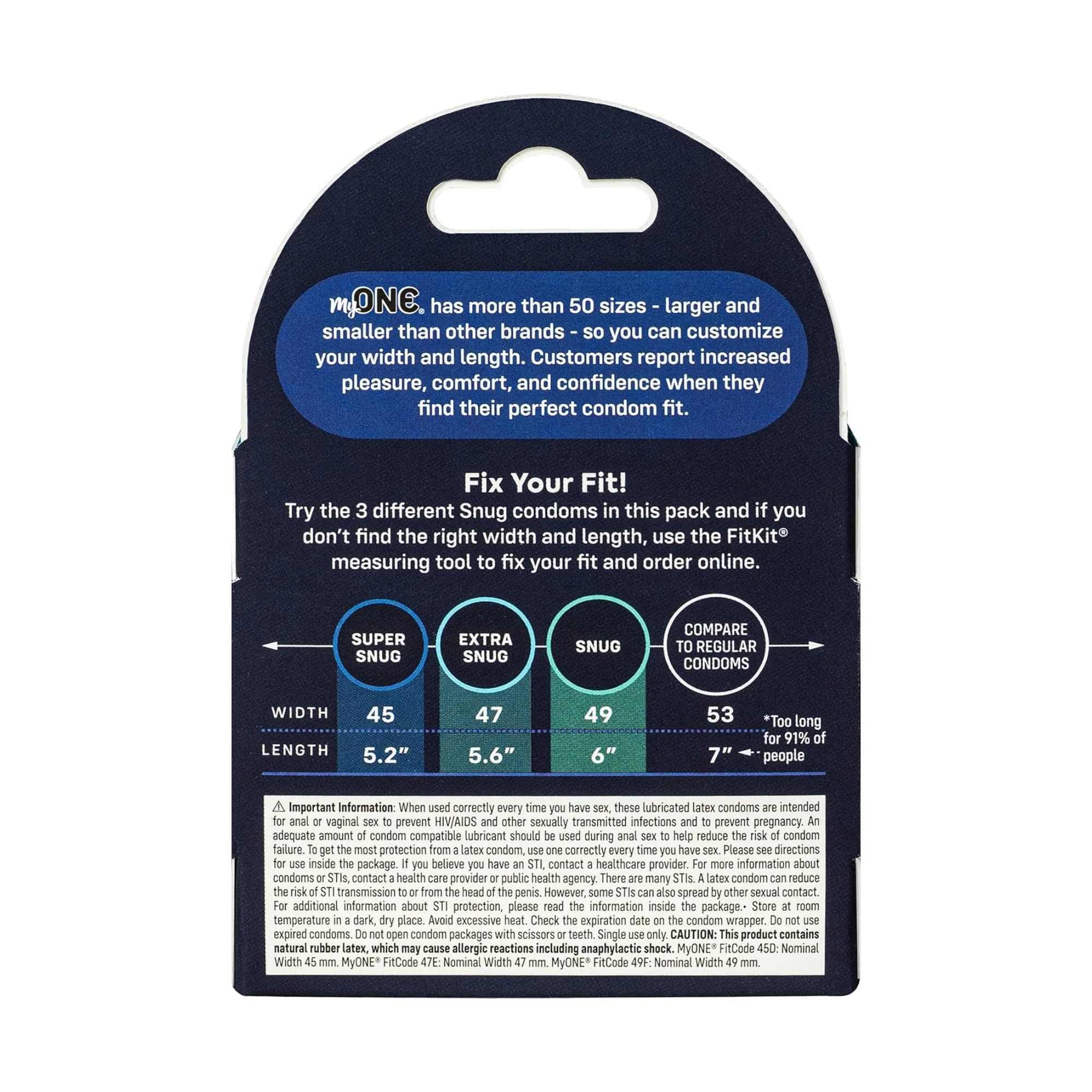 My ONE Snug Condoms Sampler 3-Pack - Image 2