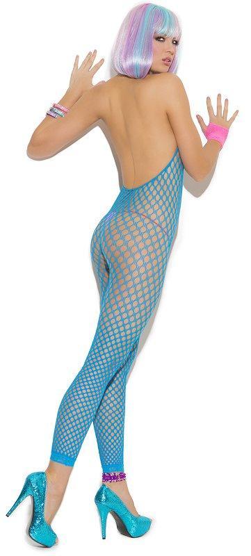 Neon Blue Footless Bodystocking - One Size Available - Image 2