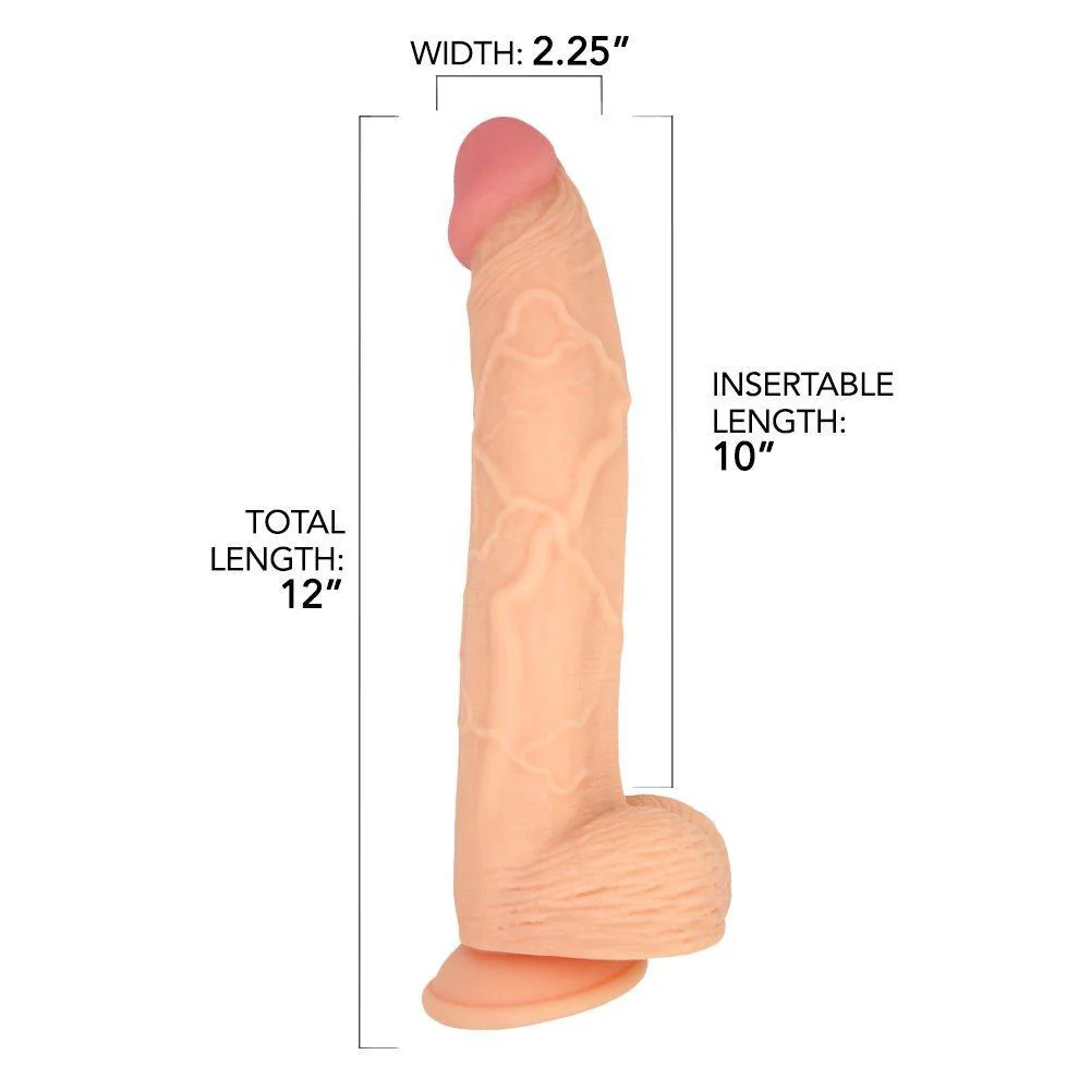 12 Inch Realistic Suction Cup Dildo - Image 5