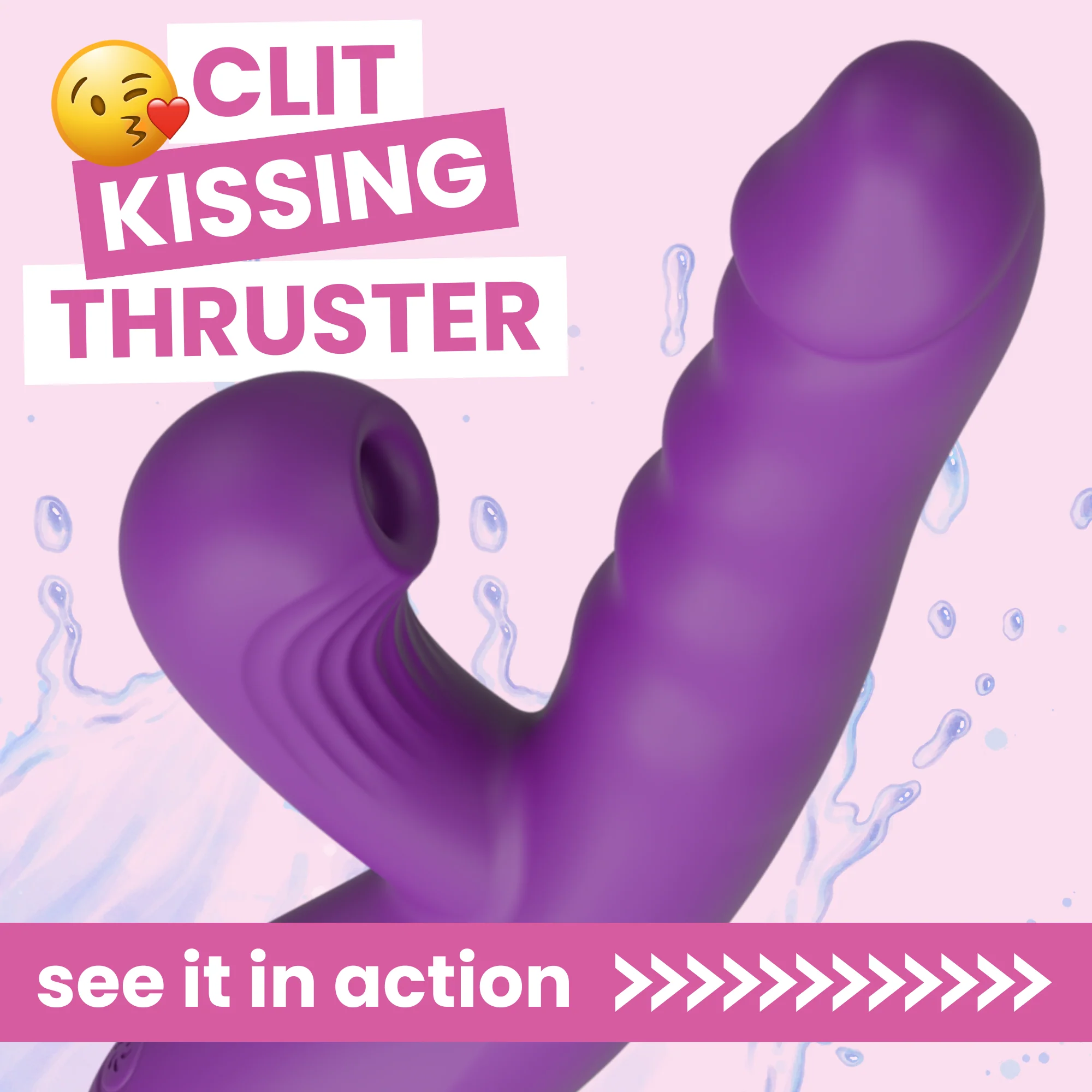 The Suck & Thrust Dual Action Vibrator – Air Pulses + G-Spot Thruster