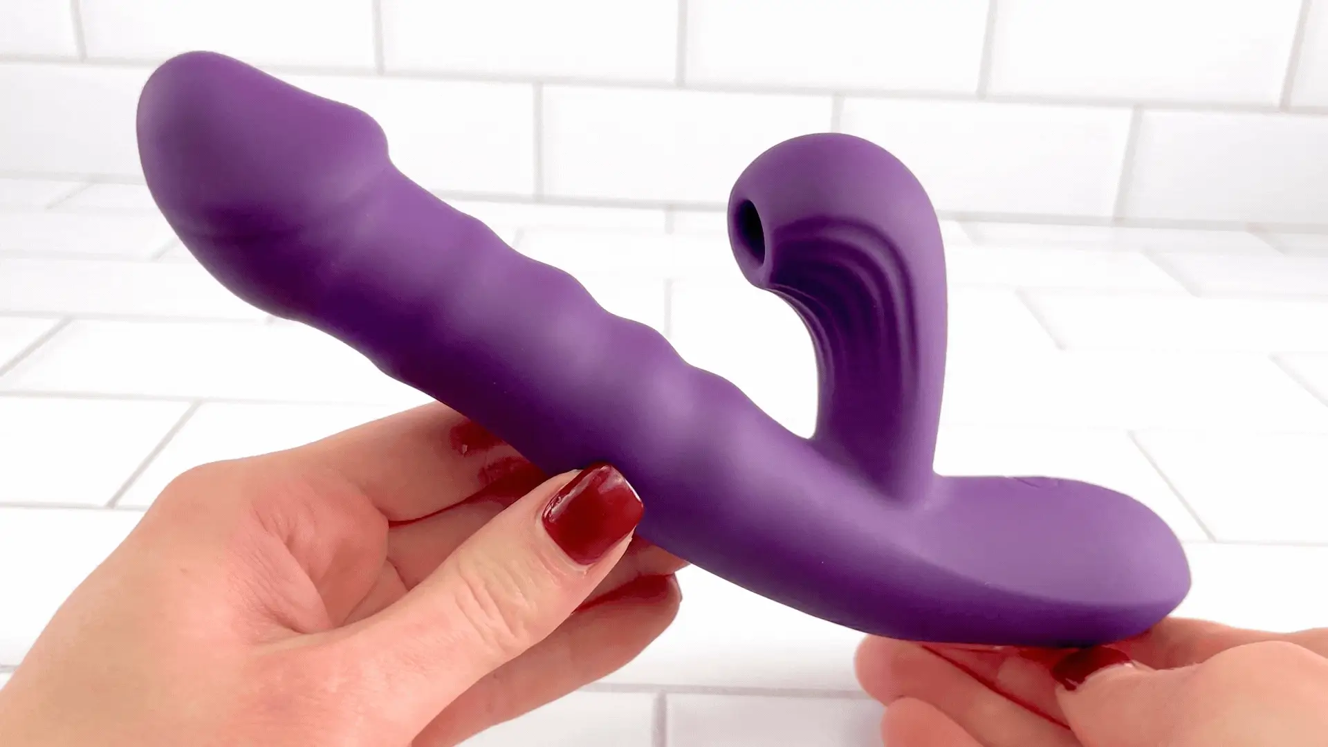 The Suck & Thrust Dual Action Vibrator – Air Pulses + G-Spot Thruster - Image 2