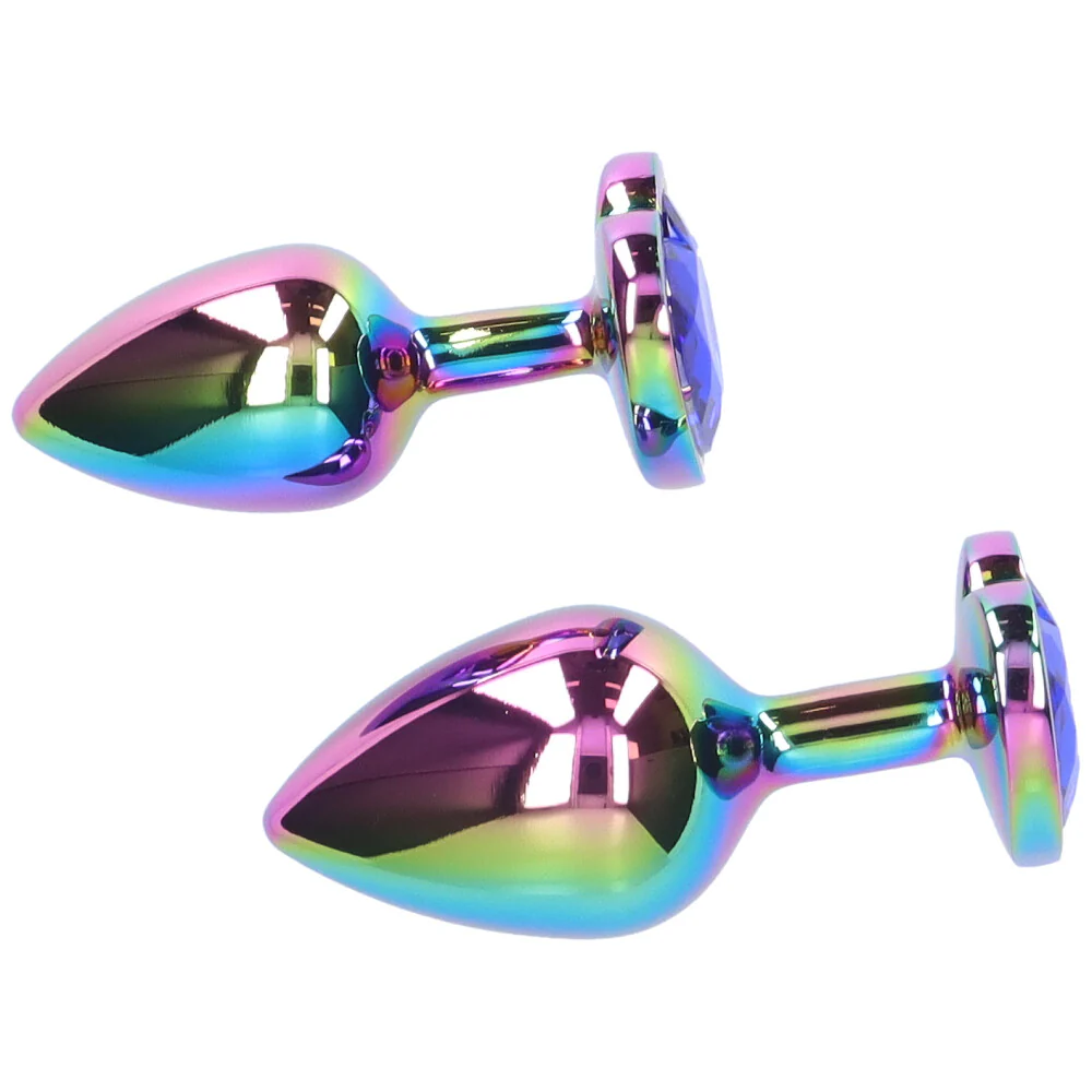 Premium Rainbow Metal Anal Plug for Muscle Control - Image 7