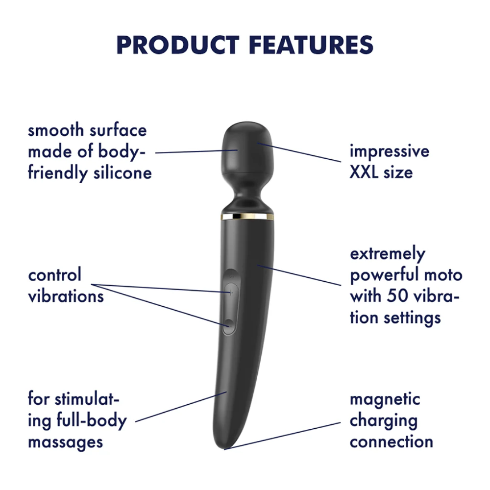 Satisfyer Wand-er Woman Silicone Rechargeable Massager - Image 4