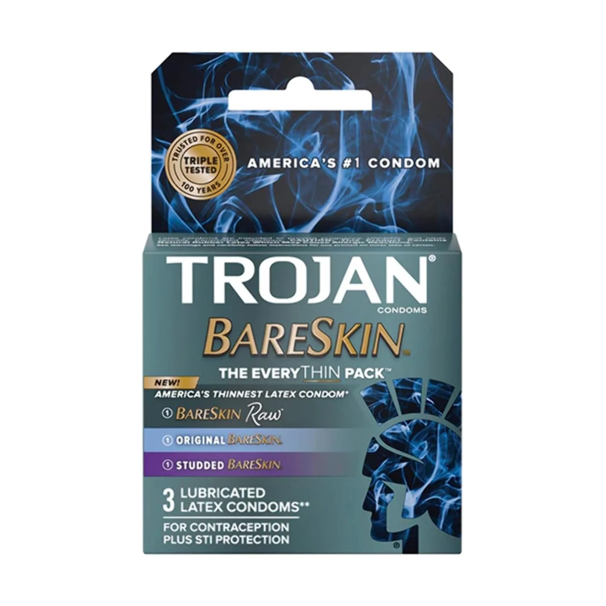 Trojan Bareskin EveryTHIN Assorted Condoms 3-Pack