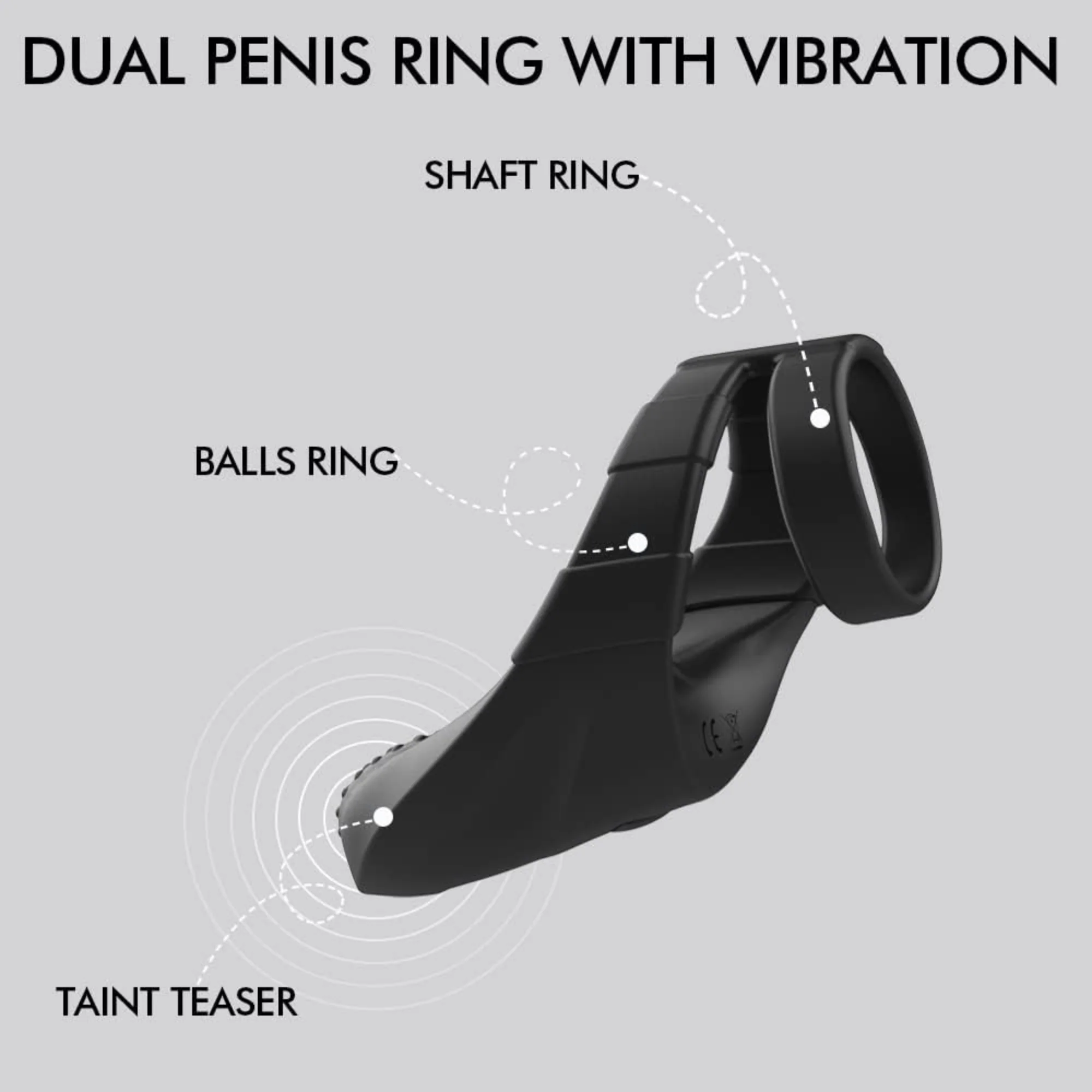 Sperm Locking Dual Cock Ring with Taint Teaser - Image 10