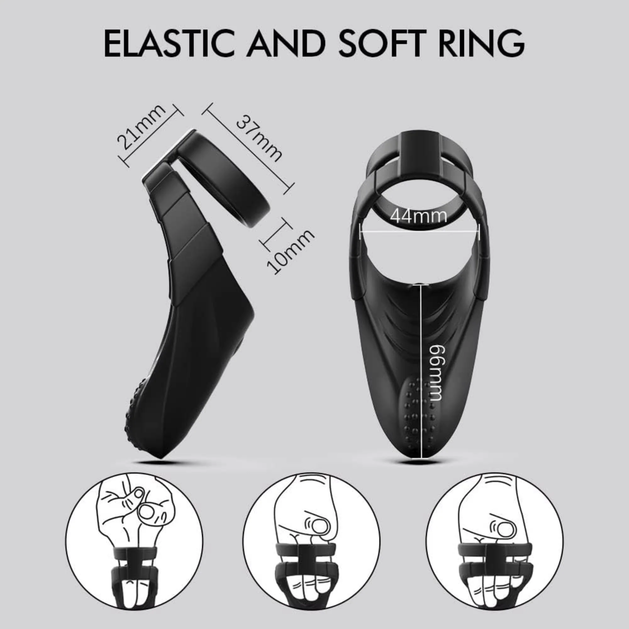 Sperm Locking Dual Cock Ring with Taint Teaser - Image 12