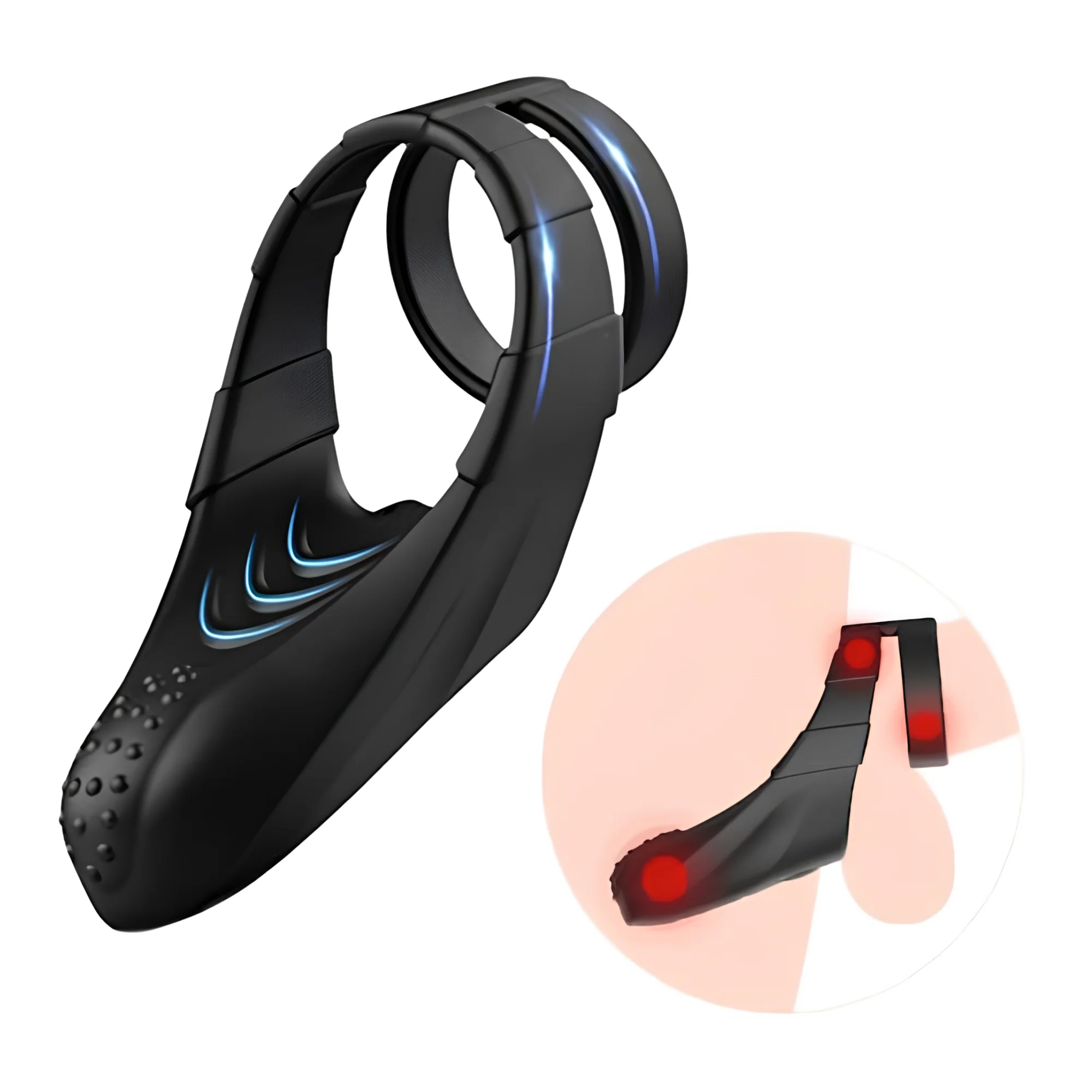 Sperm Locking Dual Cock Ring with Taint Teaser - Image 7