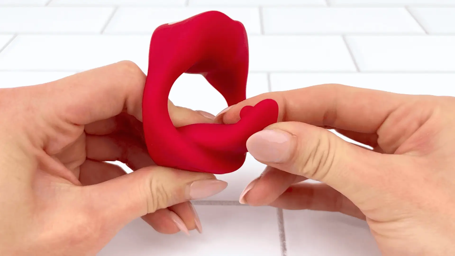 Vibrating Mouth Cock Ring - Soft, Bendable Tongue Licks Your Balls (Or Her Clit!) - Image 4